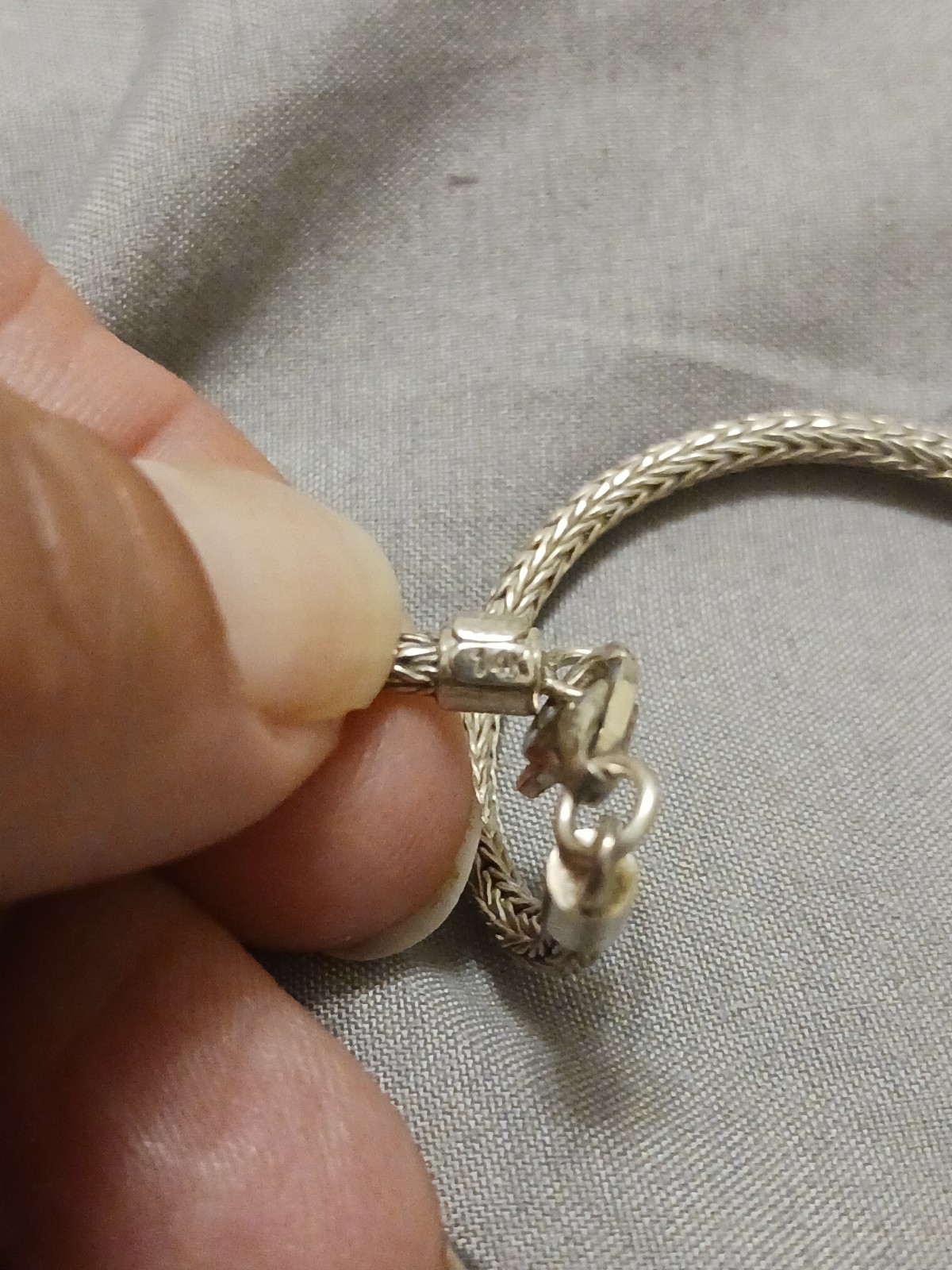 Sterling Silver 9.25 Double Ball- 14kt Gold Adjustable Lariat Necklace Bali