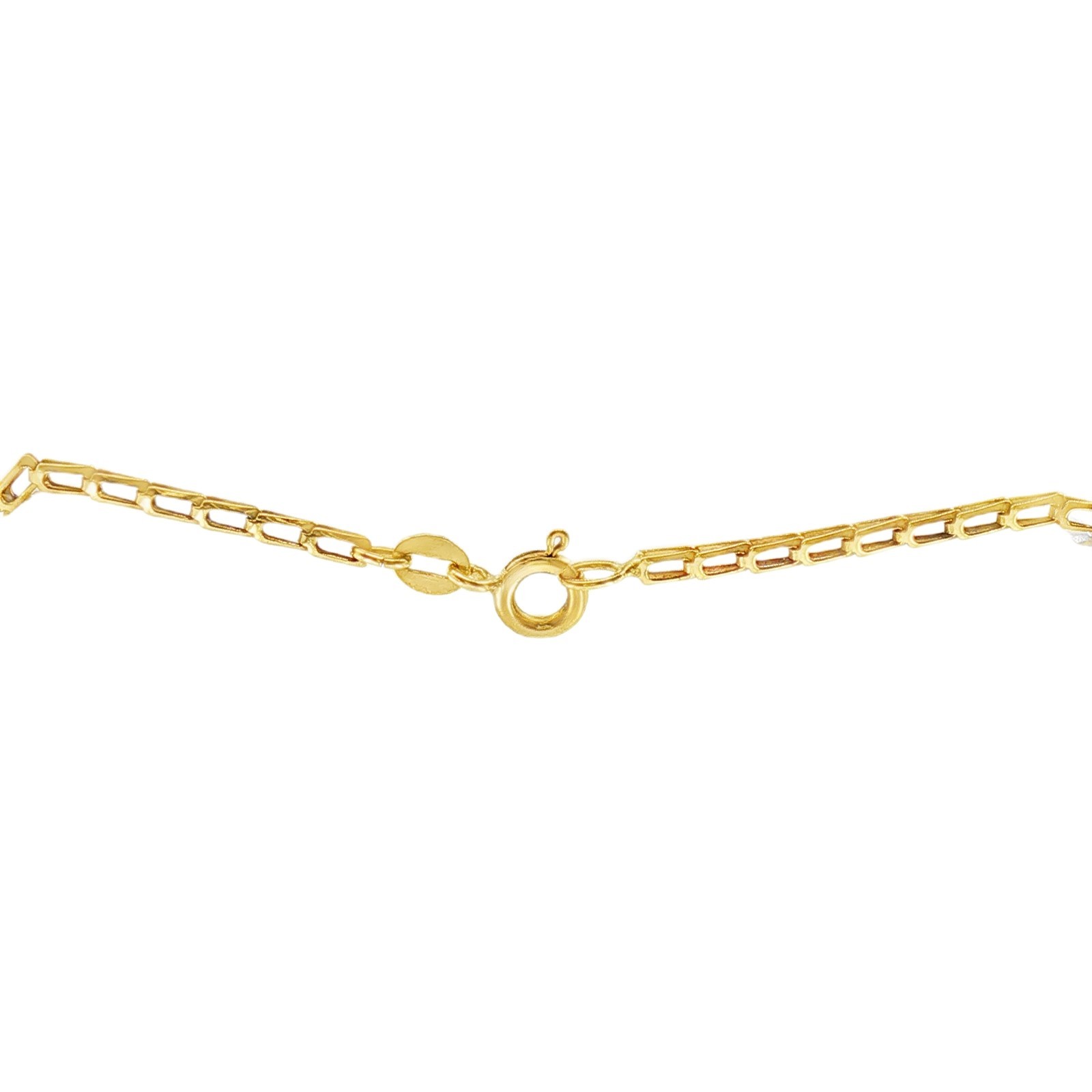 Vintage 14K Yellow Gold Italian Bar Link Necklace 16″