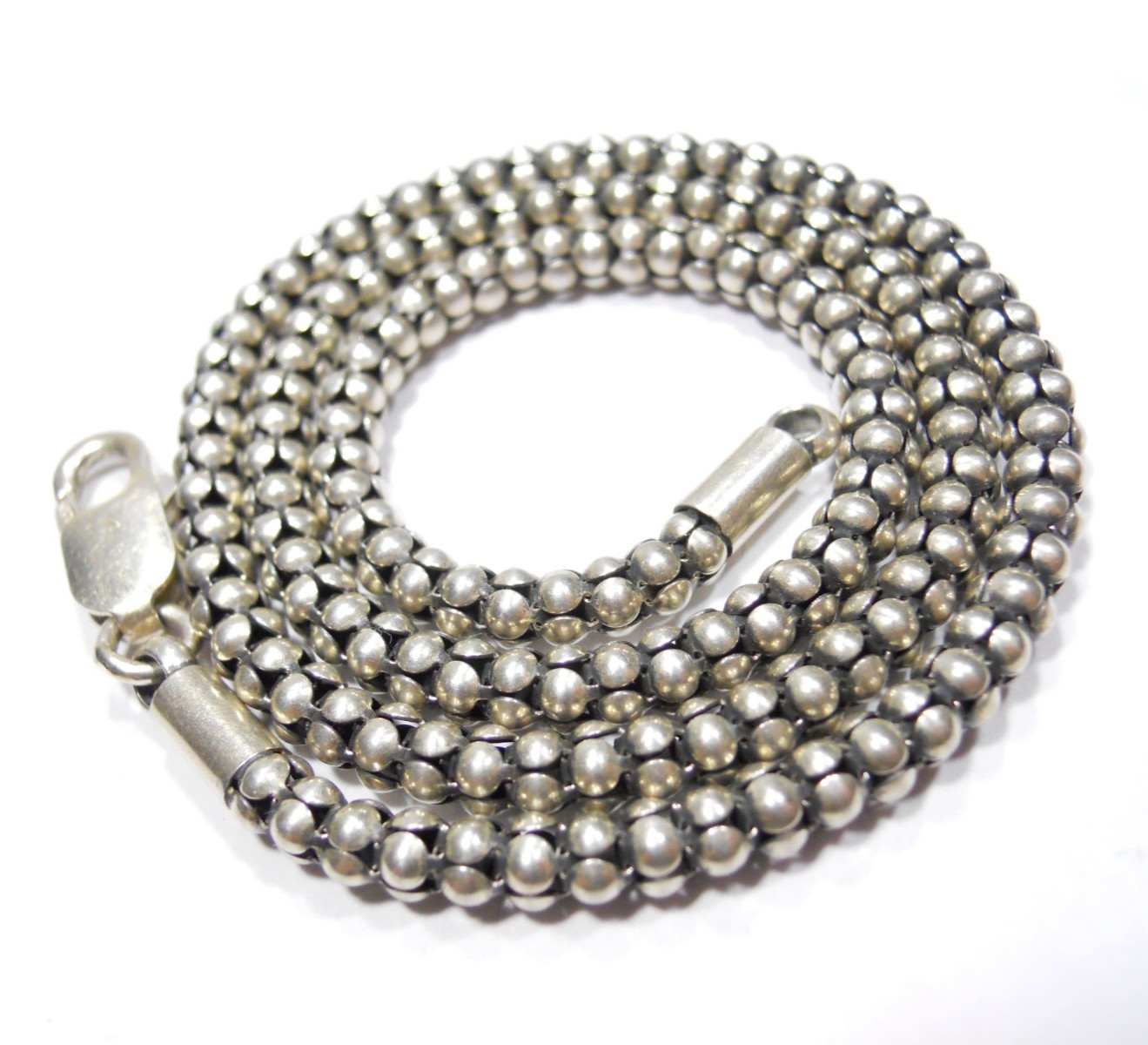 SILPADA 17.25″ INCH 4.5mm POPCORN CHAIN STERLING SILVER 925 NECKLACE FOR PENDANT