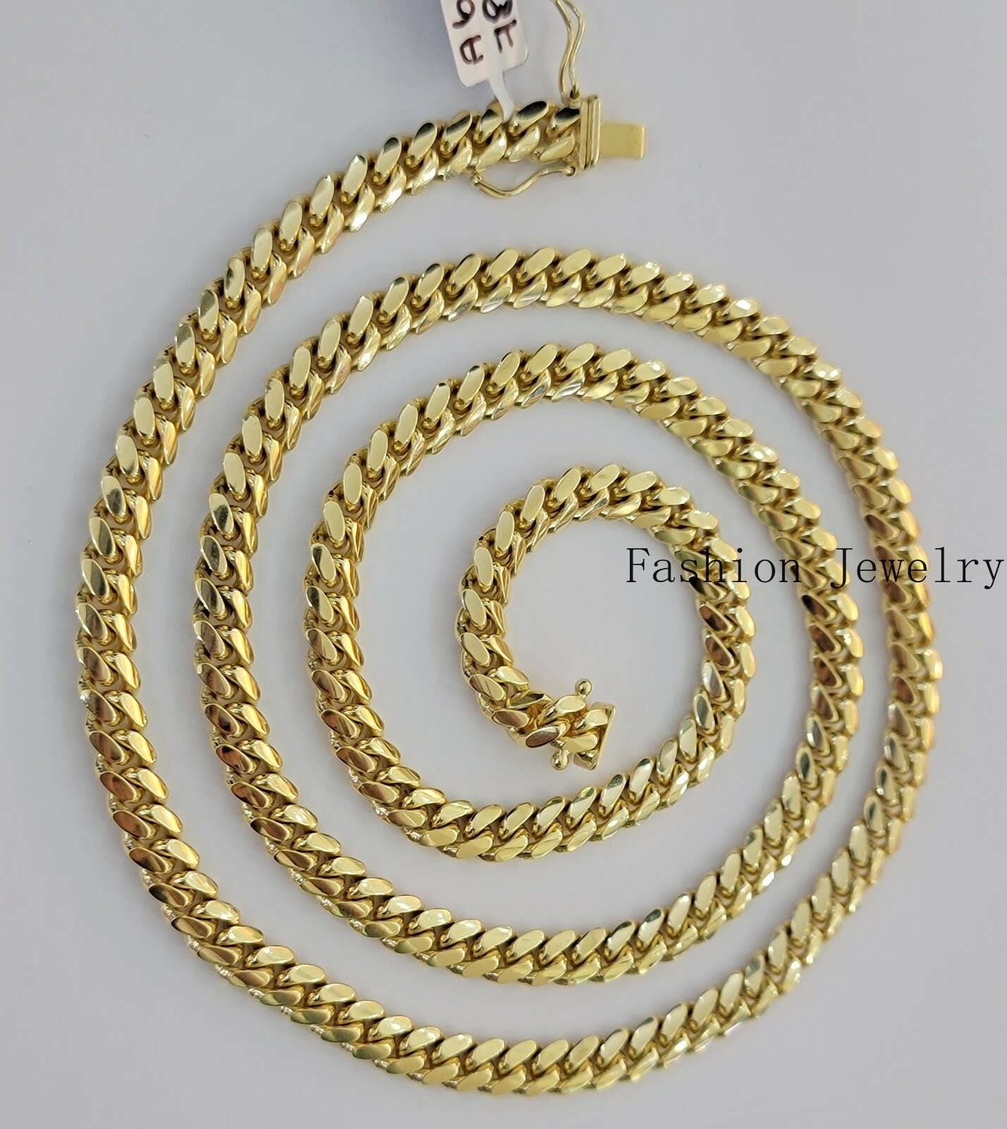 Solid 10k Gold Miami Cuban Link Chain Necklace 6mm 20″/22″ Men 10kt Yellow Gold