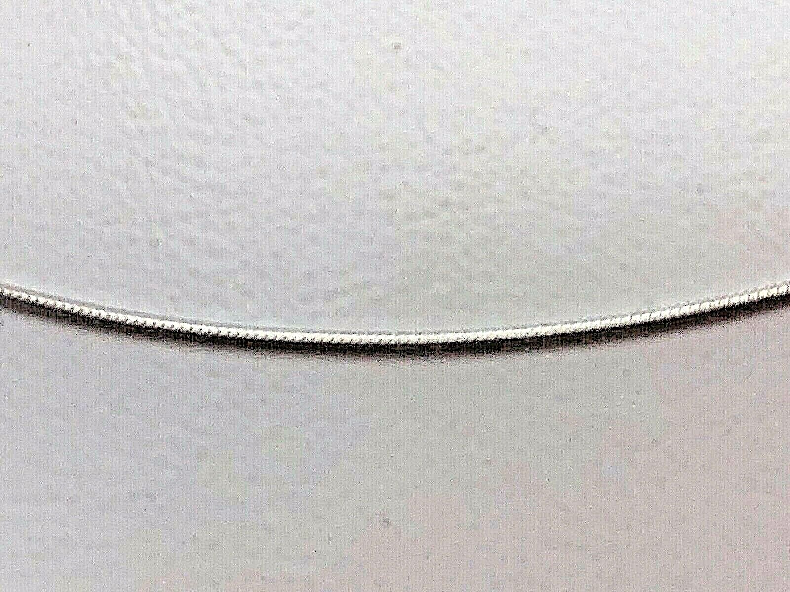 Sterling Silver .925 .8mm Wide Snake Chain 18″ Necklace Lobster Claw Clasps