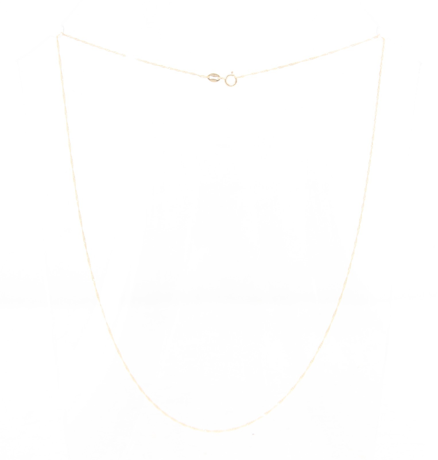 Vintage HM Solid 10ct 10k 9ct Gold Fine Singapore Curb Chain Necklace 17.75”