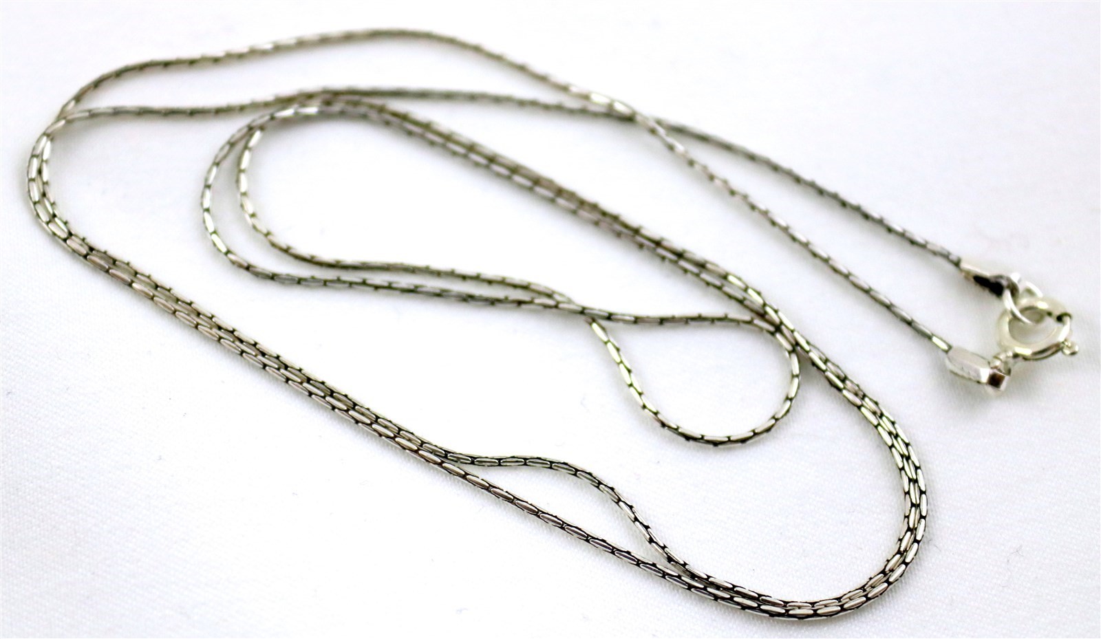 Sterling Silver Round Box Chain 24″ Length Spring Ring Clasp New w/o Tag