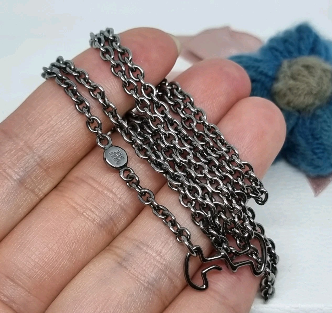 NEW Genuine Pandora Oxidised Silver Open Ends Cable Chain With S Hook 53cm BOXED