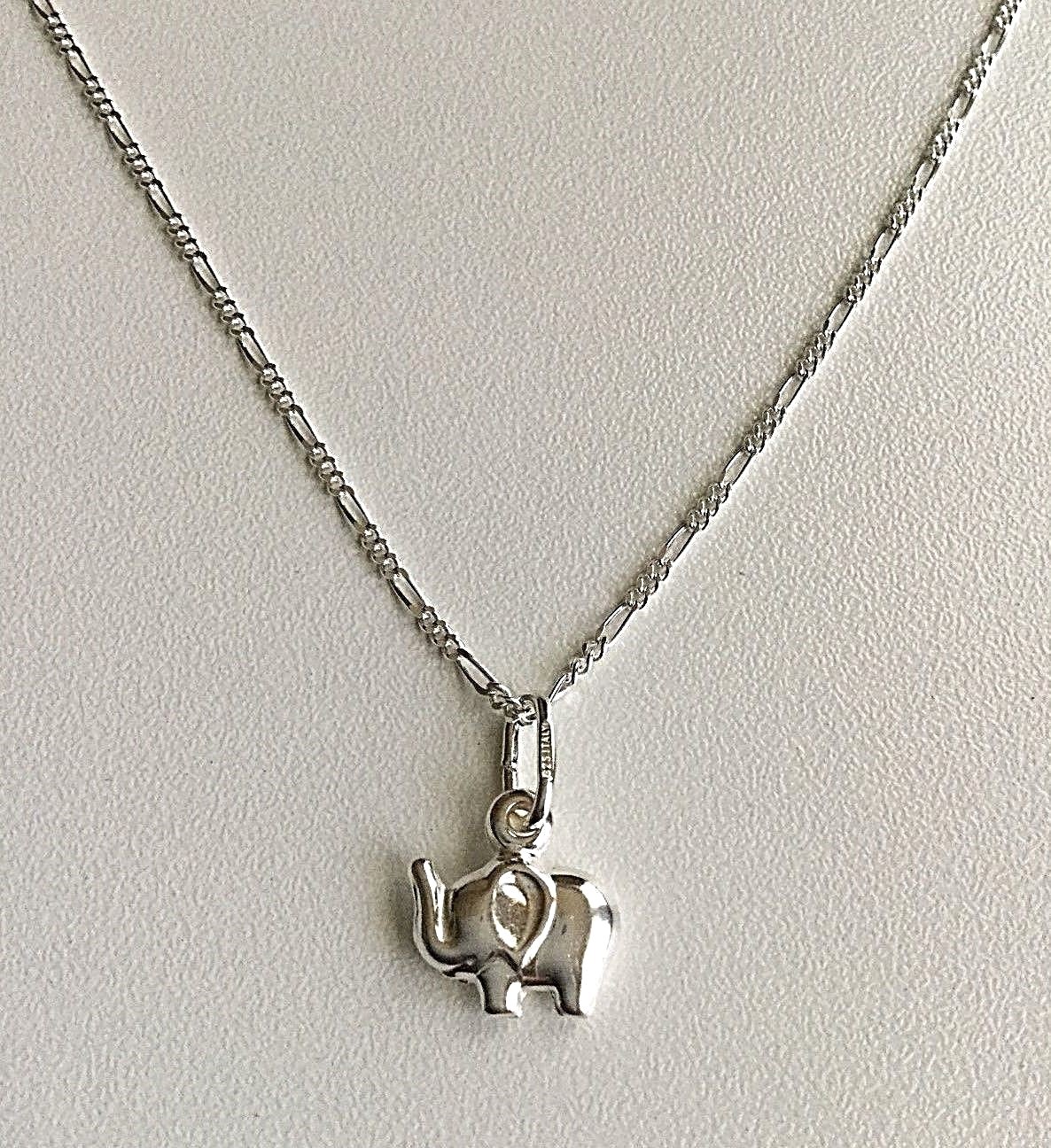 CADENA DE ELEFANTE EN 925 PLATA 18″/925 STERLING SILVER ELEPHANT NECKLACE-17mm