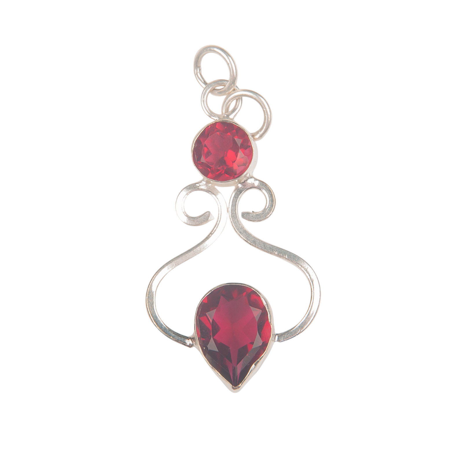 Pink Rubellite Gemstone 925 Solid Silver Pear Cut Pendent 1.60″ Gift For Mother