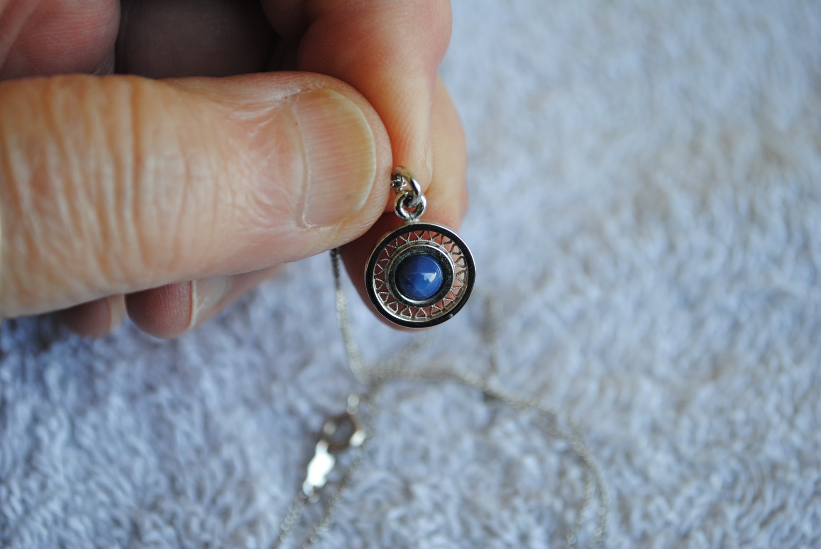 Vintage Linde Blue Star Sapphire Sharp 6 ray 18″ Sterling LaMode 1950’s
