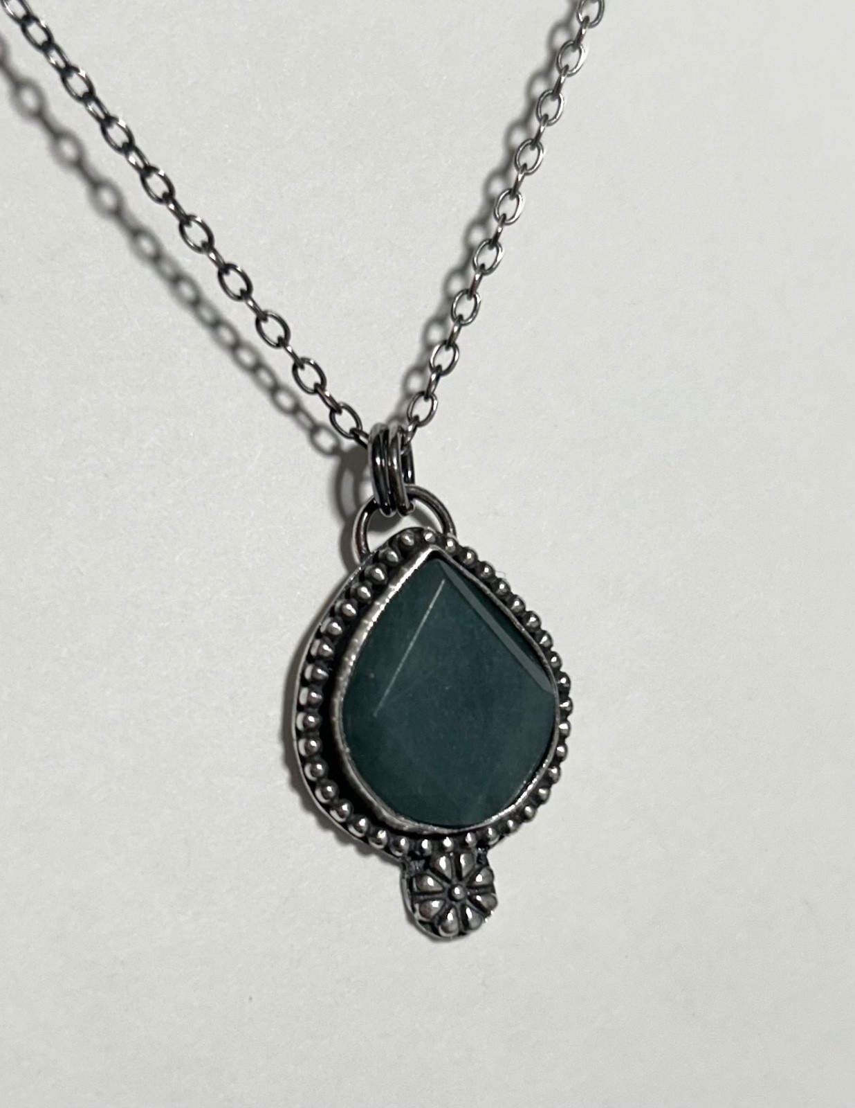 Sterling Silver Jade Necklace