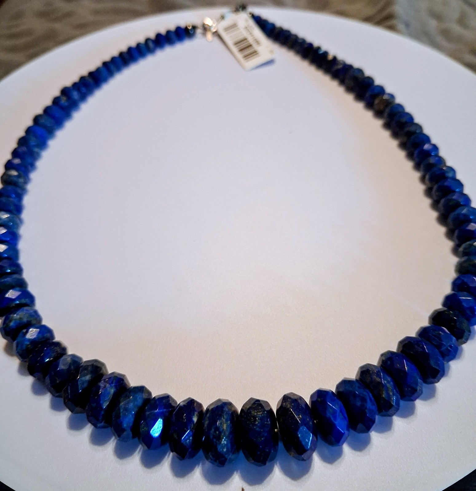 Jay King Sterling Silver Lapis Graduated Bead Necklace-!8 in-NWT-Orig. $189.75
