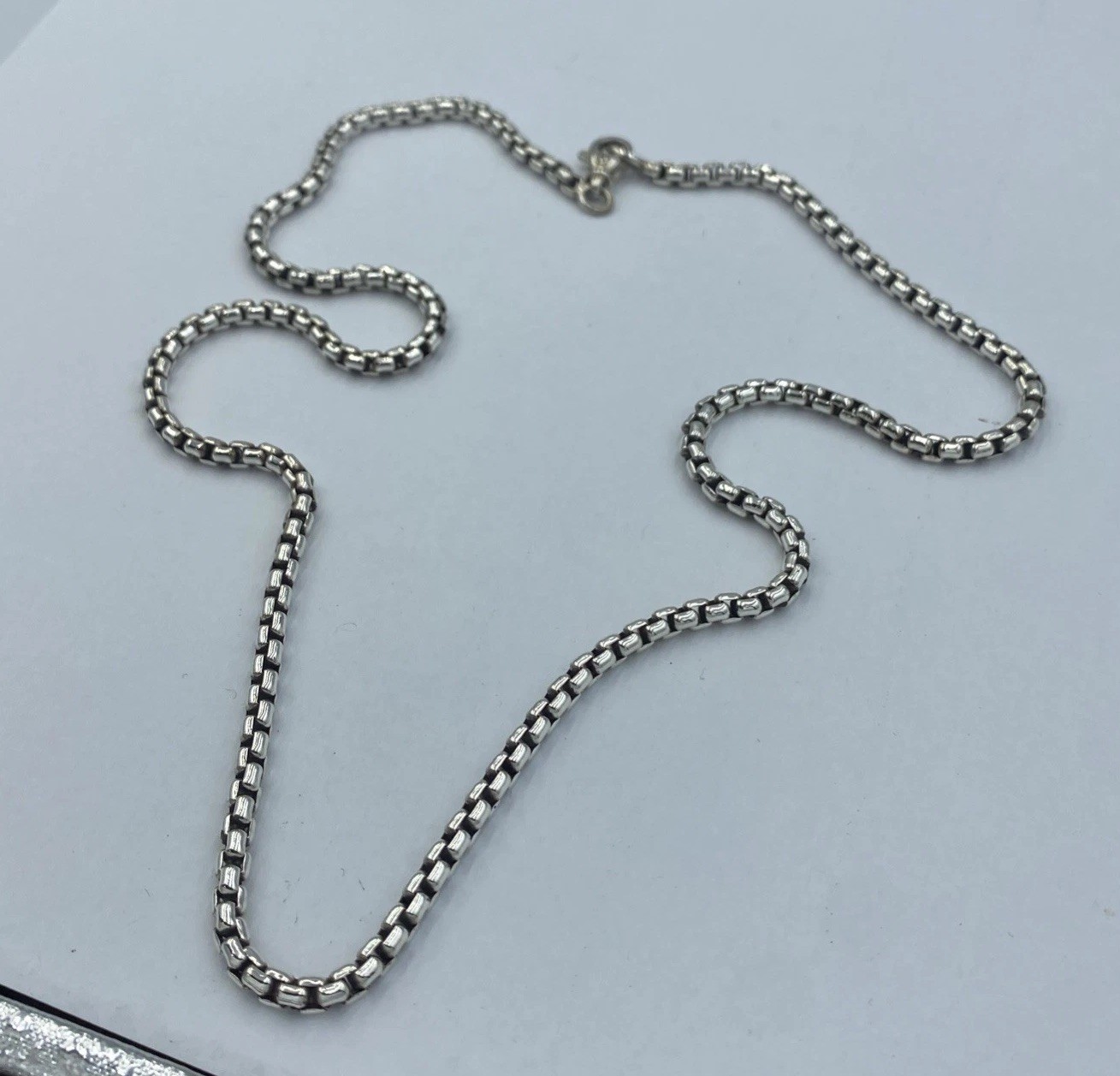 David Yurman Sterling Silver Box Chain 22” 3.5mm