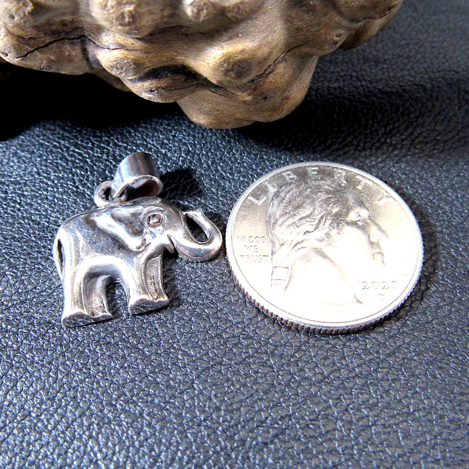 Handcrafted Solid 925 Sterling Silver Elephant Pendant