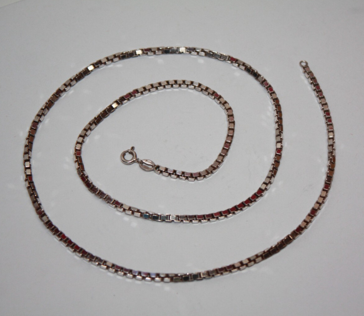 Designer Sterling Silver 3mm Box Link Chain Necklace 24″ [065GRA]