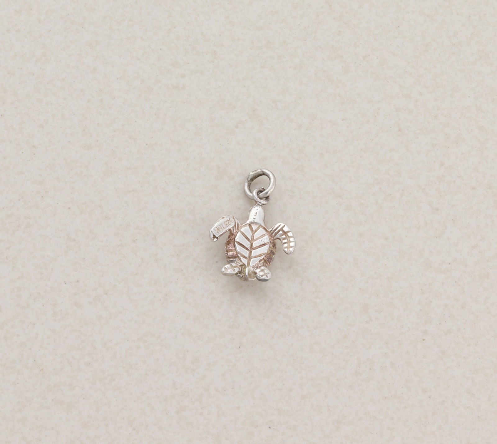 Sterling Silver Turtle Pendant or Charm Small Tiny 3/4″ x 1/2″ inch