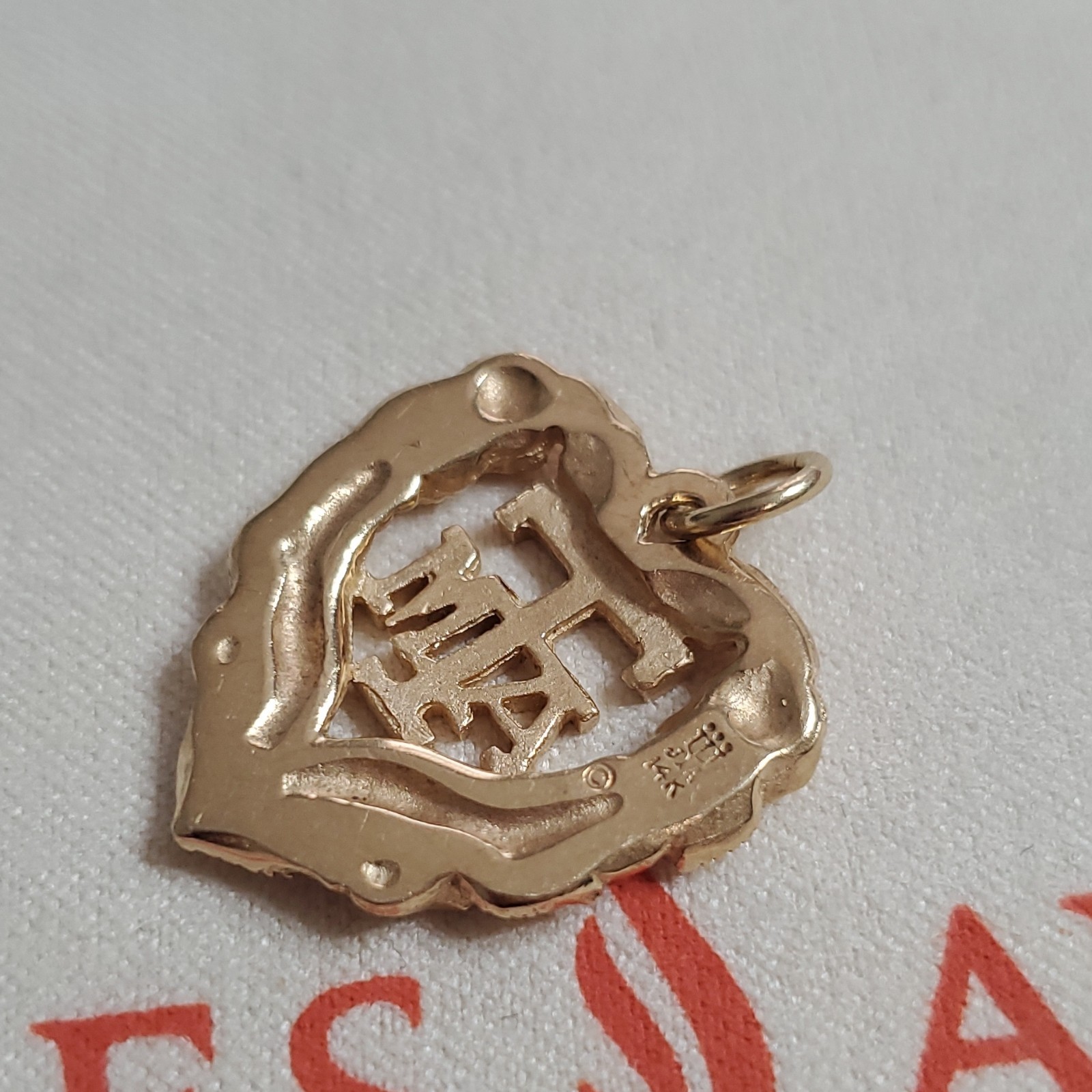 James Avery Retired 14K Gold Texas A&M Heart Pendant College University Rare