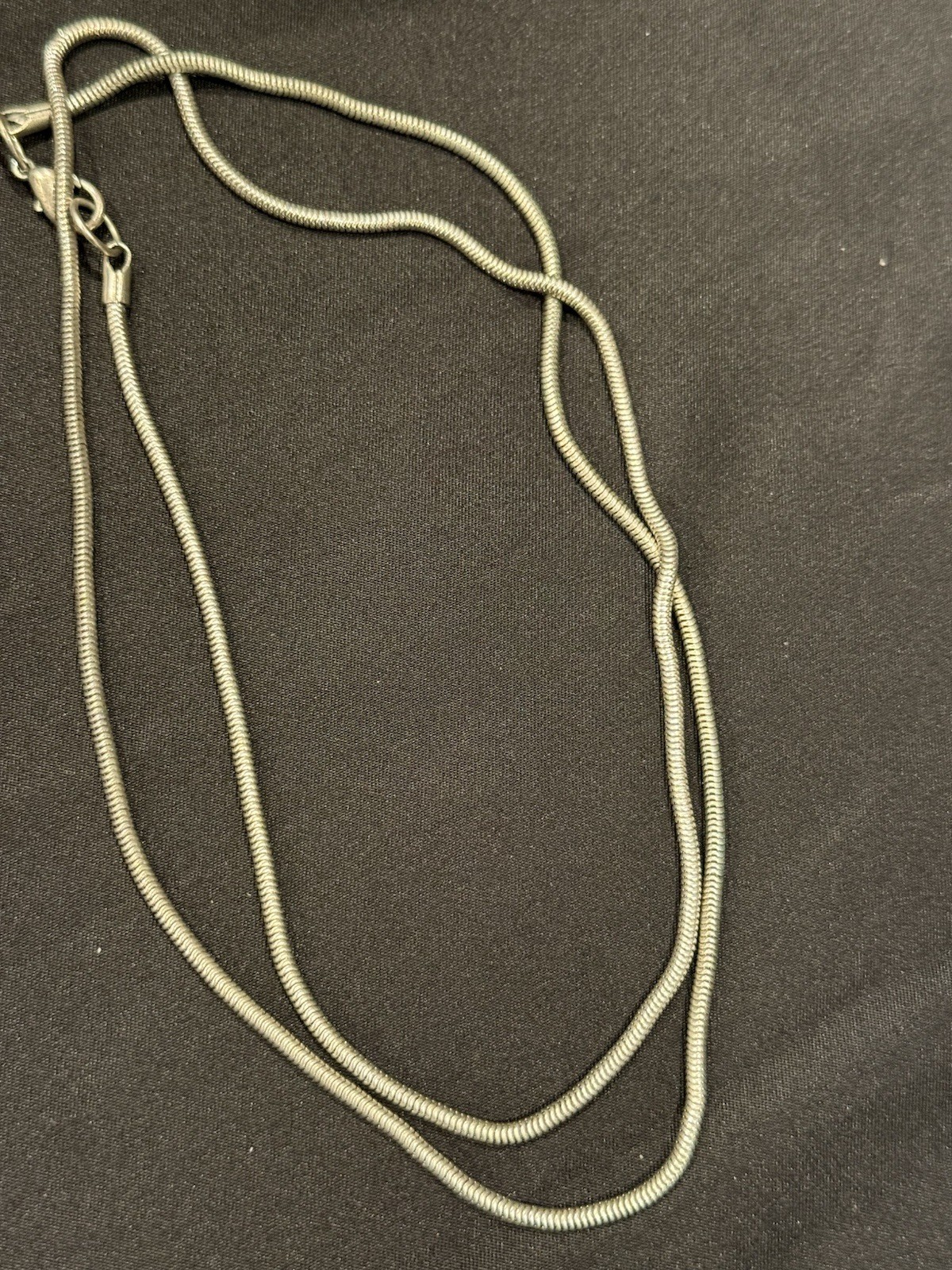 Sterling Silver Snake Chain Necklace Long Layered Look Lobster Clasp 16-18”