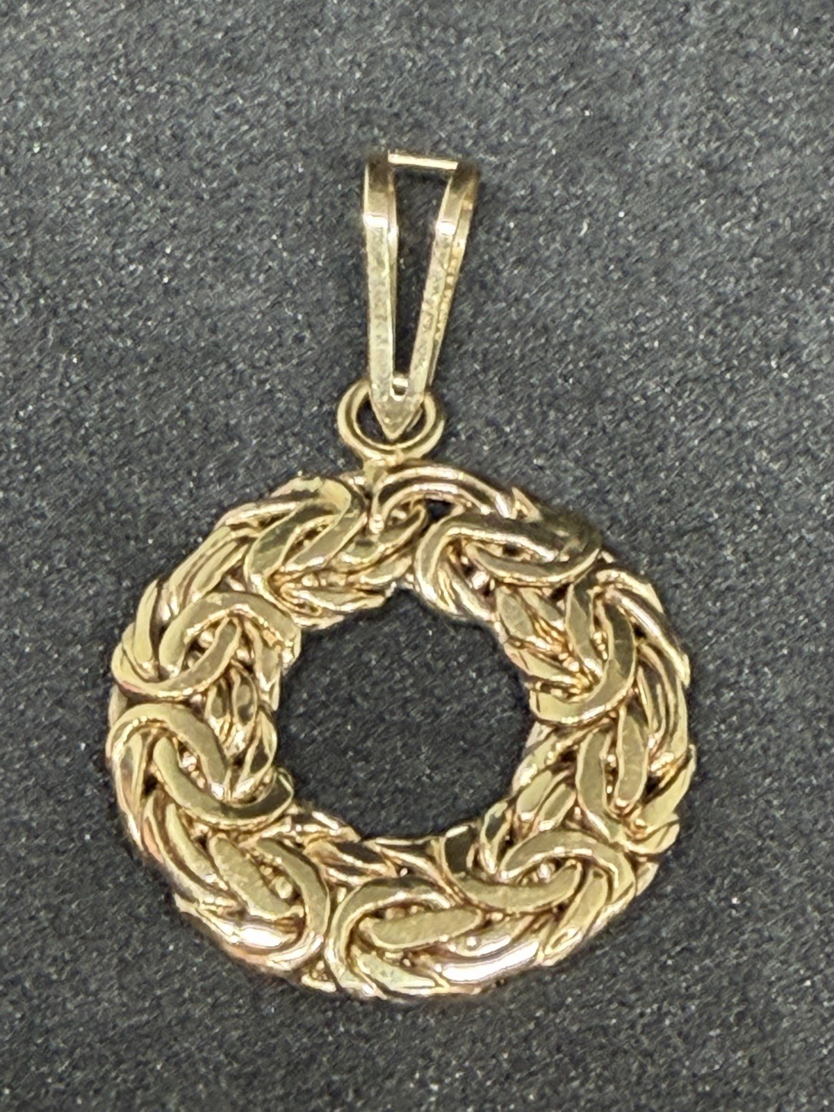 Vintage Reversible 14k Yellow & White Gold Byzantine Style Pendant 3.2g