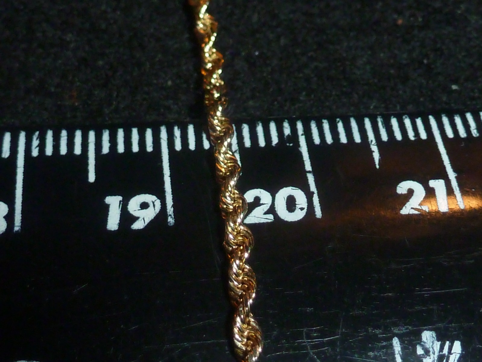 10K SOLID YELLOW GOLD DIAMOND-CUT ROPE TWIST BRACELET – 7″ – PERU – 1.92 GRAMS