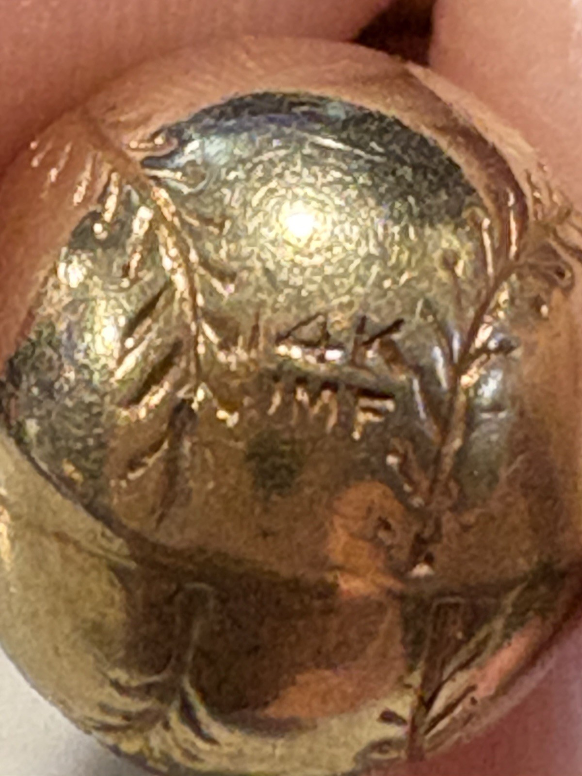 Vintage/Antique 14K Solid Gold 3D Baseball Pendant Charm 2 Grams