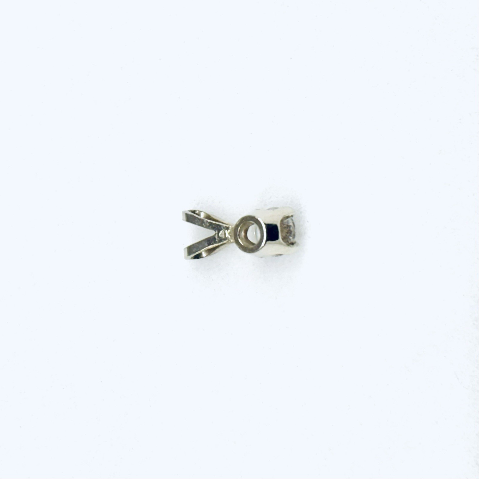 0.20 Ct 14k White Gold Round Cut Natural Diamond Drop Solitaire Pendant Charm