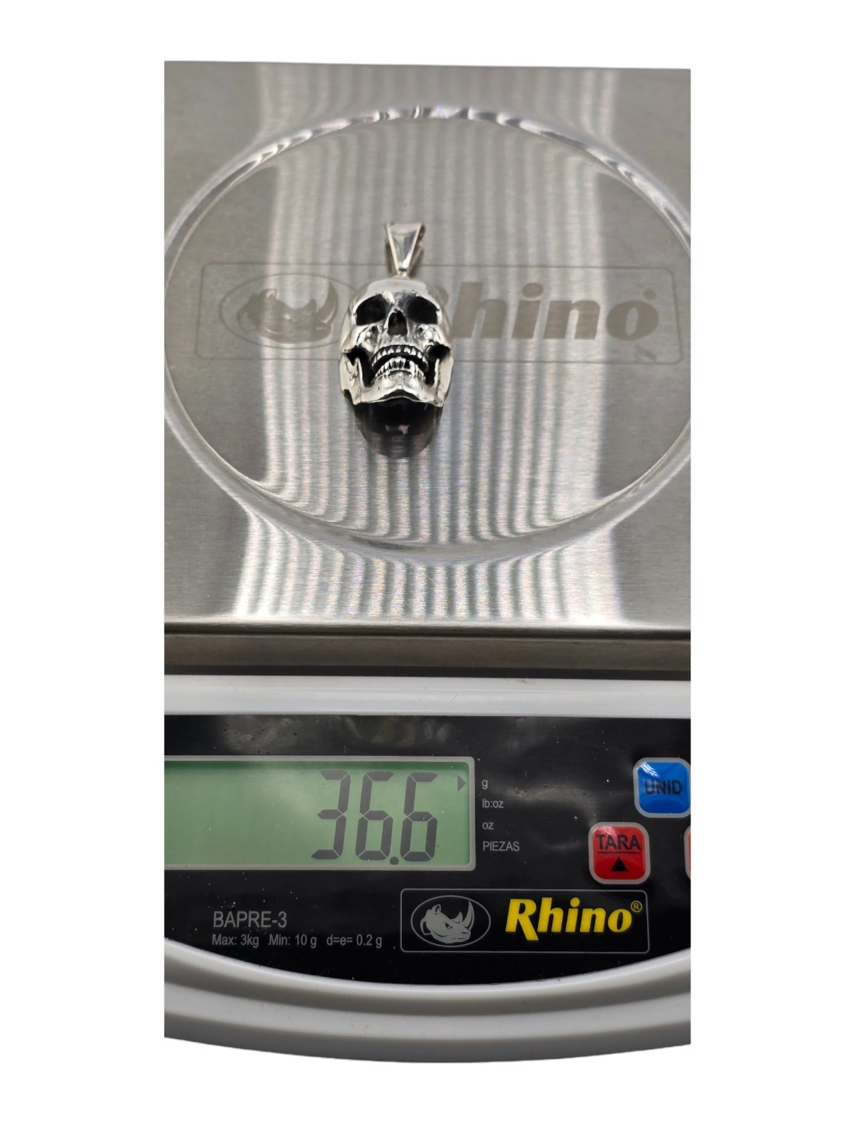 Handmade Solid 925 Sterling Silver Skull Pendant with Handwoven Leather Necklace