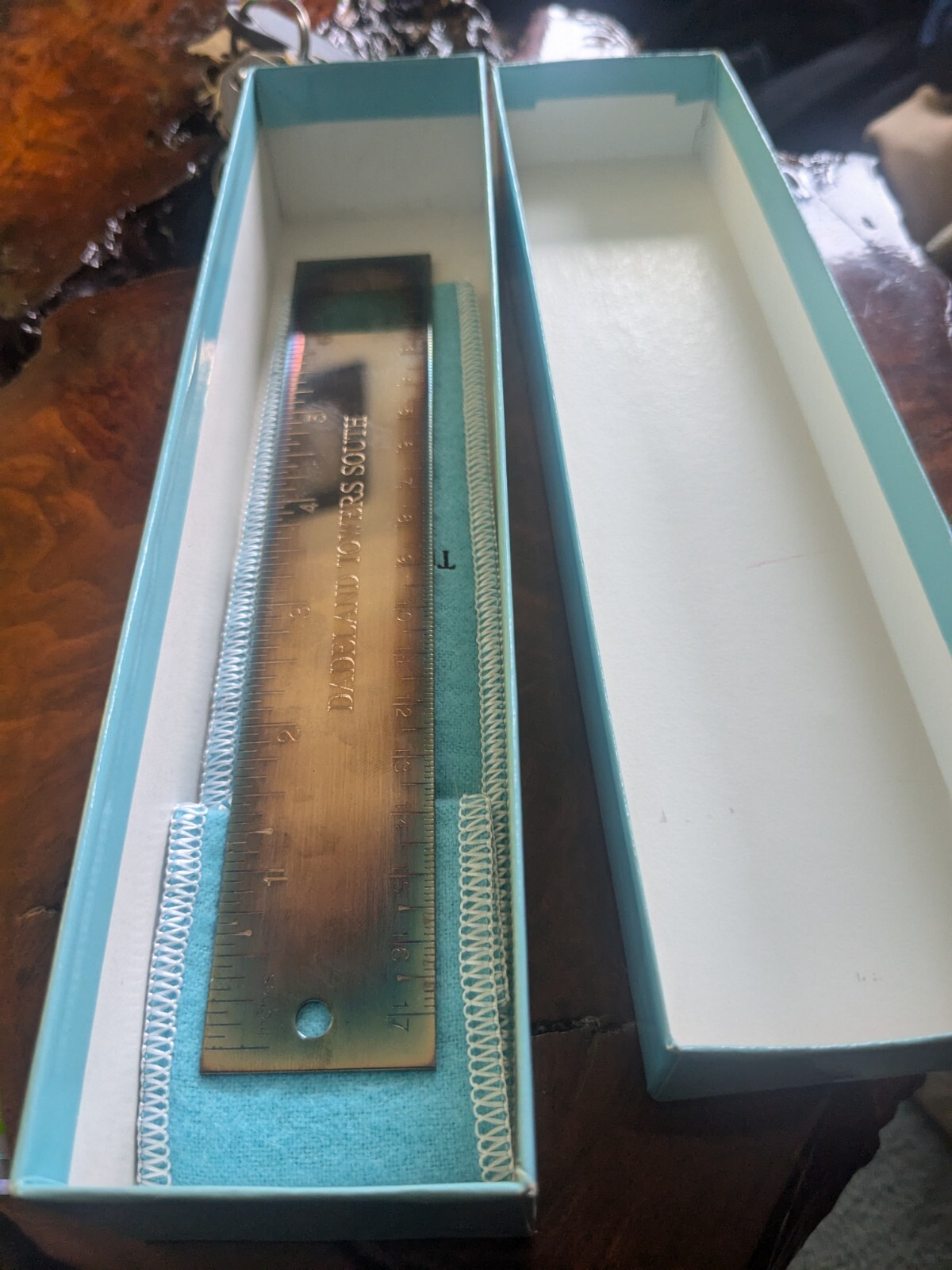 Tiffany & Co 7 inch Ruler Novelty Desk Accessory Silverplate American