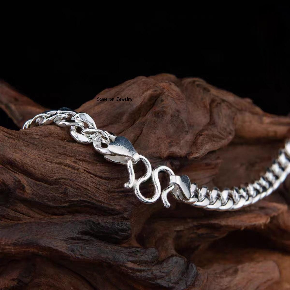 Solid 999 Fine Silve Cuban Link Chain 3mm-13mm Curb Necklace 16-26inch All Size