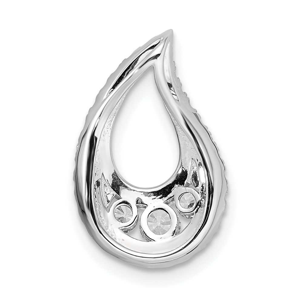 14k White Gold 1/2 Ct Lab Grown Diamond VS/SI+ G+ Teardrop Cluster Pendant