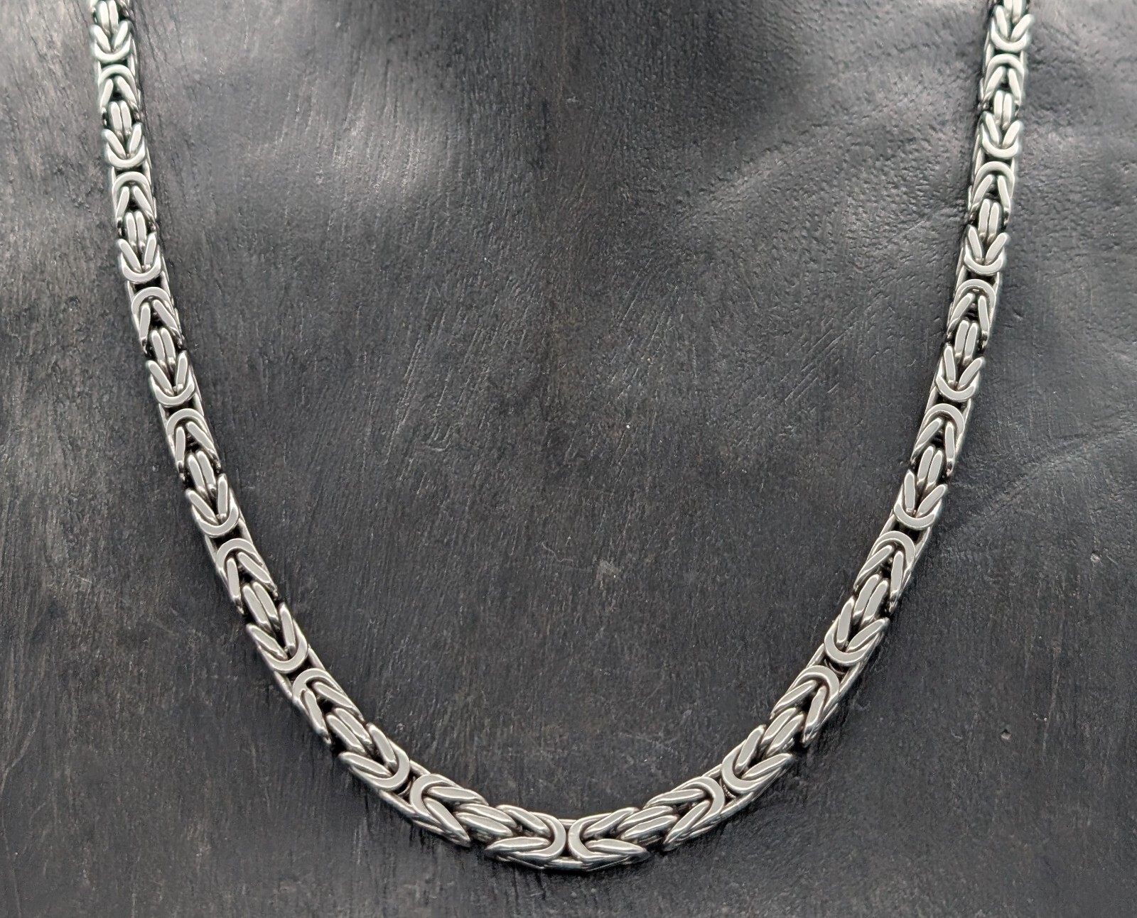 King Chain 925 Sterling Silver Necklace Chain Silver 22.24In 2.58Oz 0.20In #968