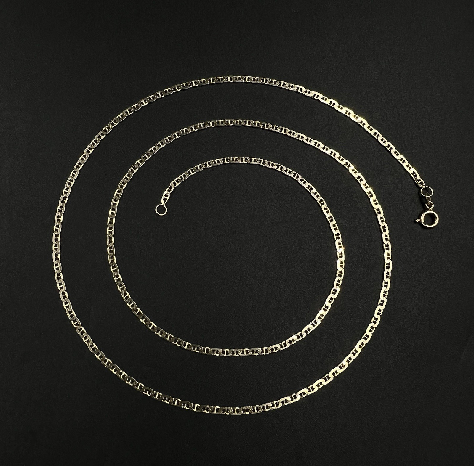 24” 14K Solid Yellow Gold Anchor/Mariner Chain 6.93g | 2.2mm | Italy | Lobster |