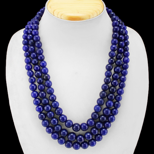 TRUELY WORLD CLASS 836.00 CTS EARTH MINED ENHANCED SAPPHIRE BEADS NECKLACE (RS)