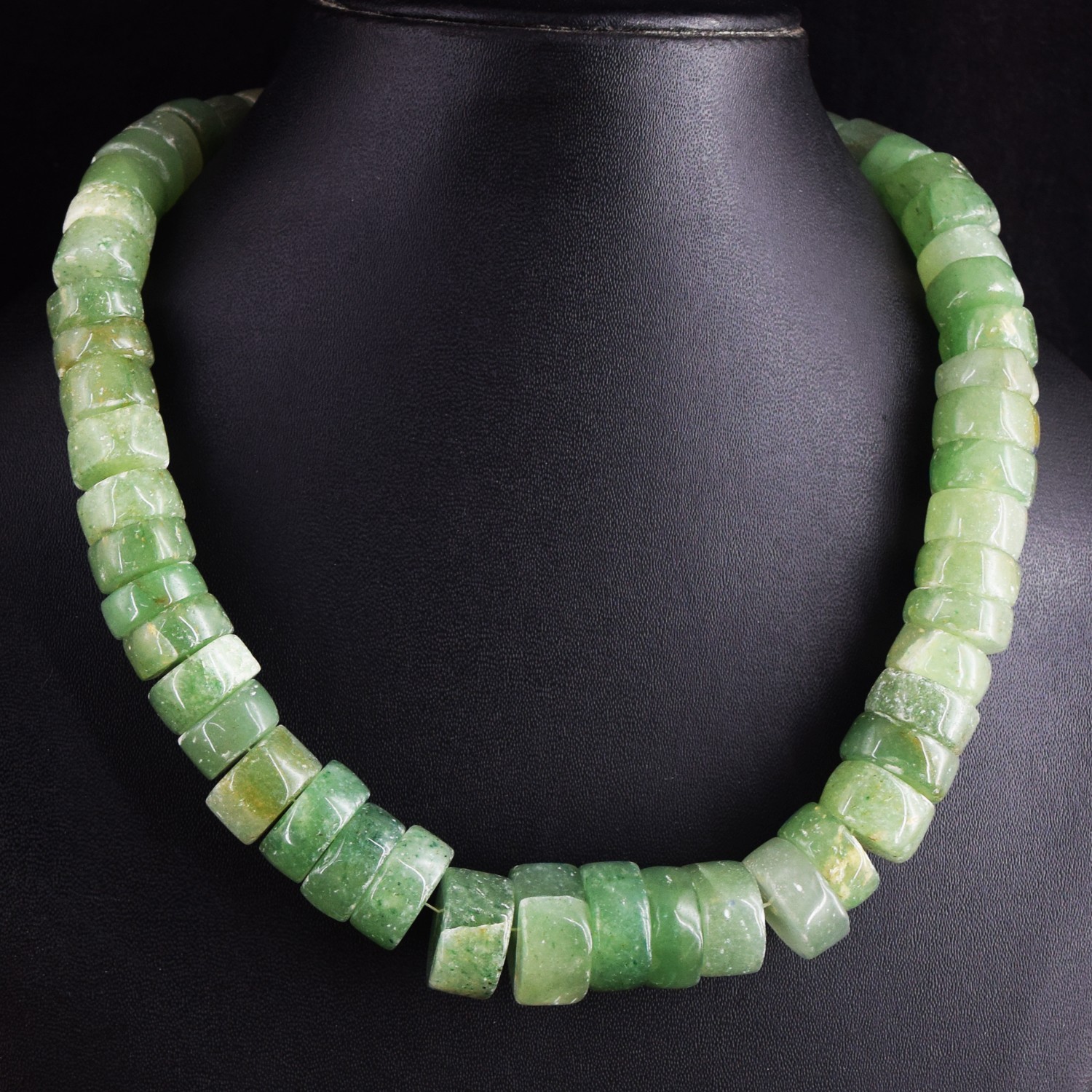 World Amazing 1013.00 Cts Green Aventurine Beaded Awesome Necklace RK 12 E782