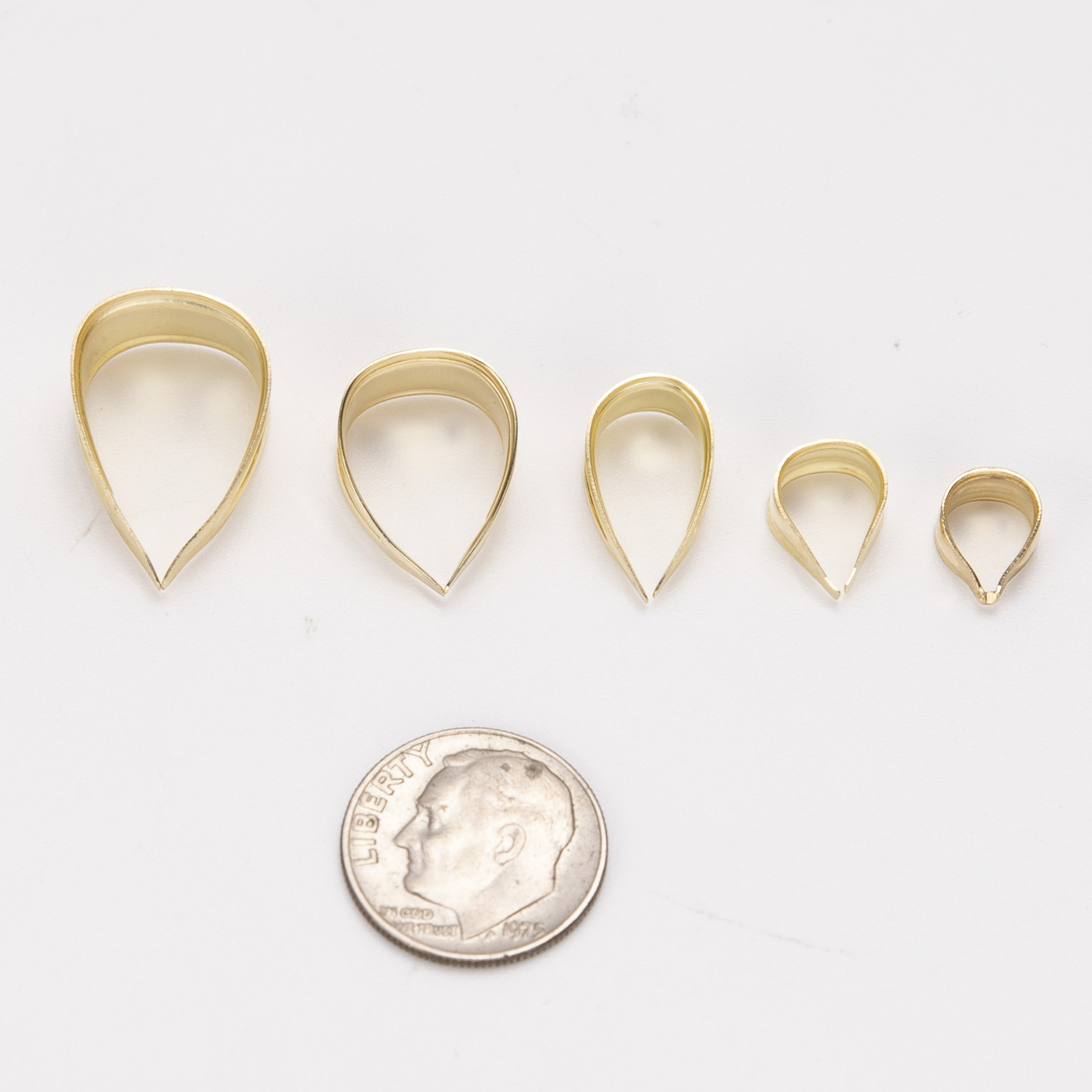 Solid 10K Gold Bail Hook For Charm Pendant 10K Yellow Gold
