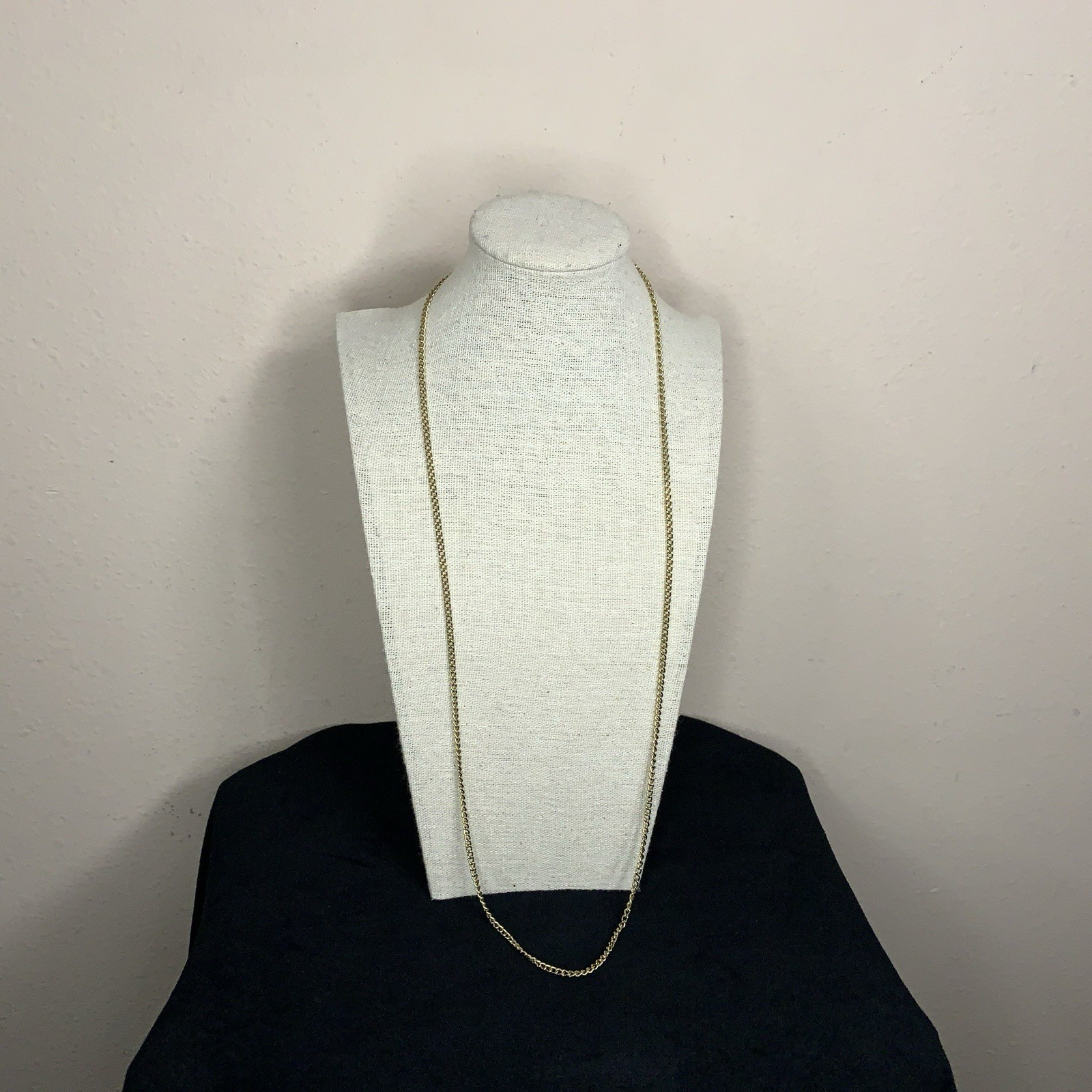 Classic Gold Chain Necklace 30” Length Pullover Style Unisex Adult