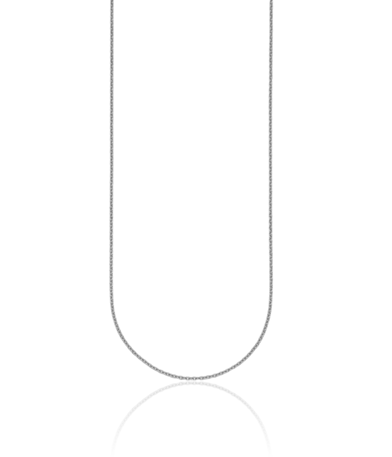 Platinum 1.3mm Dainty Link Cable Chain Necklace Polished for Women