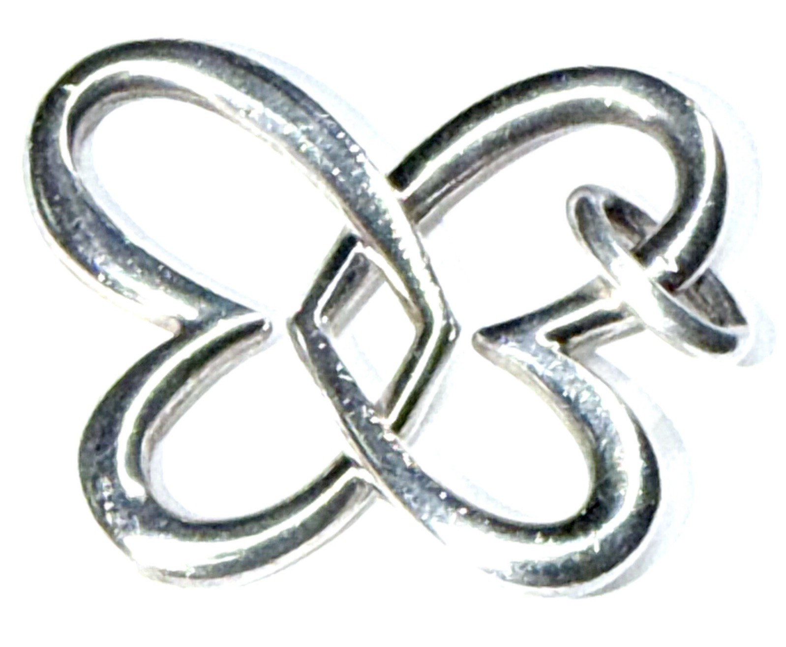 Retired JAMES AVERY Sterling Linked Heart Butterfly Pendant 1-1/8”