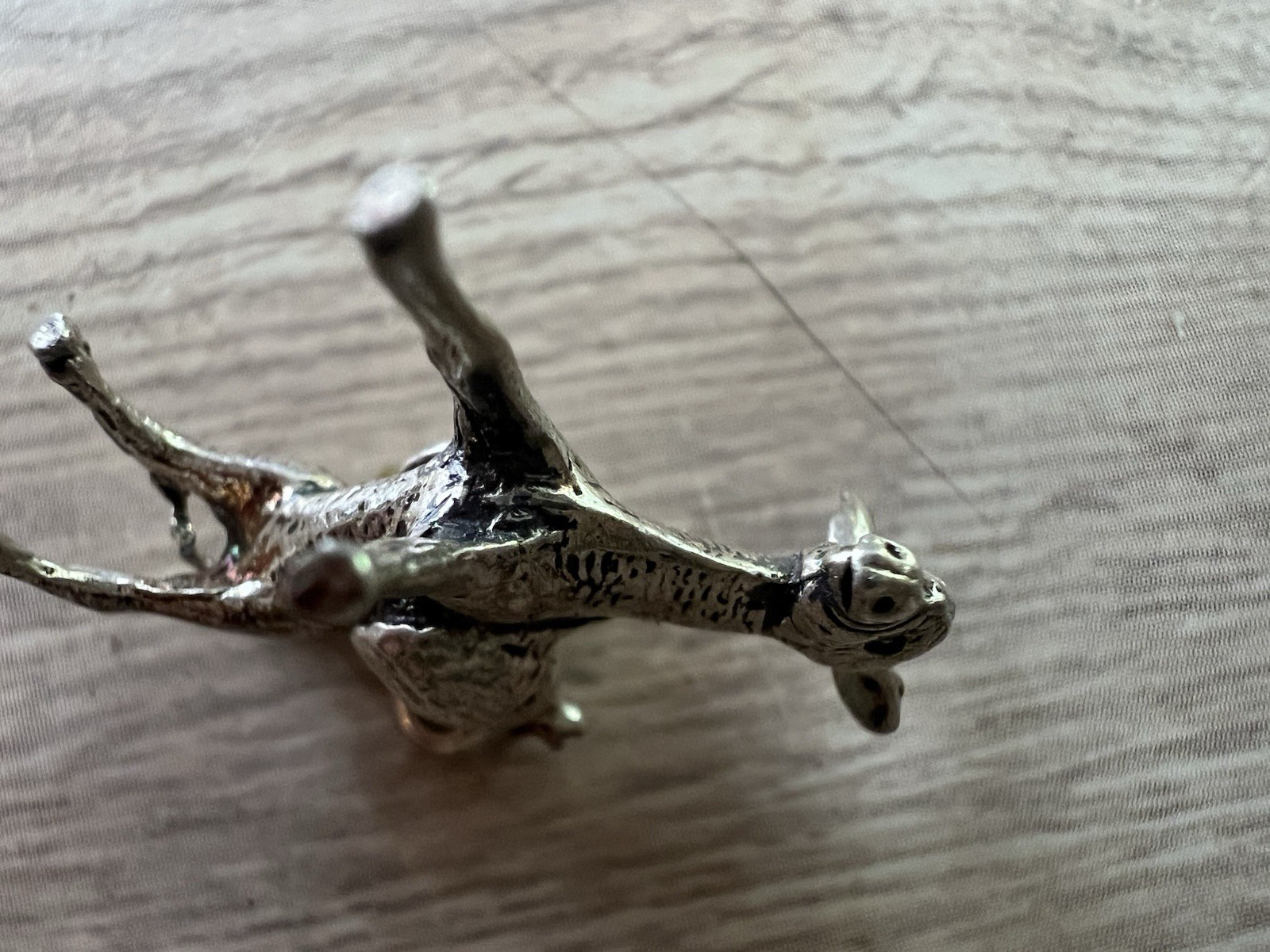 Donkey Burro Charm Pendant Silver Tone Pack Mule Figural Travel Souvenir Vintage
