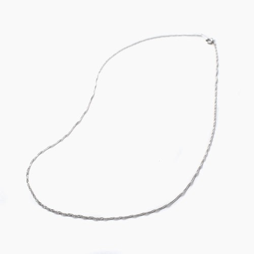 Pt999 Solid Platinum 1.4mm-1.1mm Tapered Singapore Chain Necklace 19.5″ MIJapan