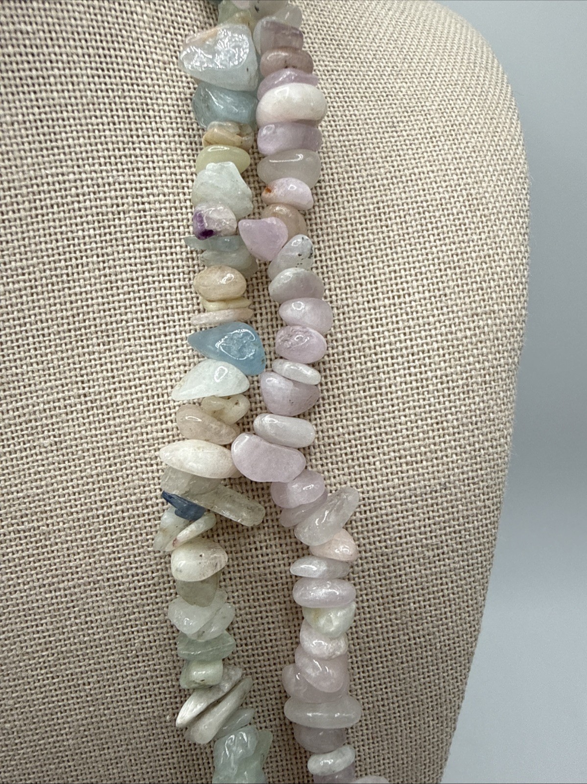 Aquamarine & Multi Gemstone & Kunzite JTV Nugget Necklaces Lot