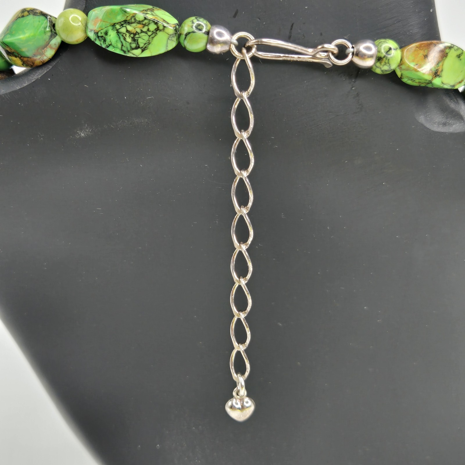 Jay King Purple Sugilite Green Blue Heavy Stone Necklace Sterling Clasp Chain