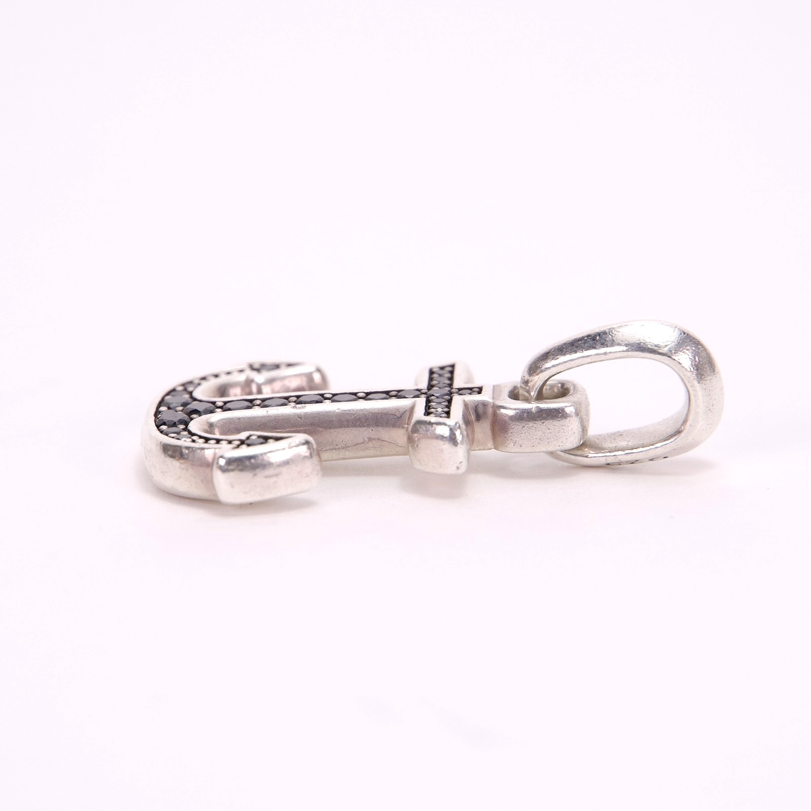David Yurman 925 Sterling Silver & Black Diamond Maritime Anchor Amulet