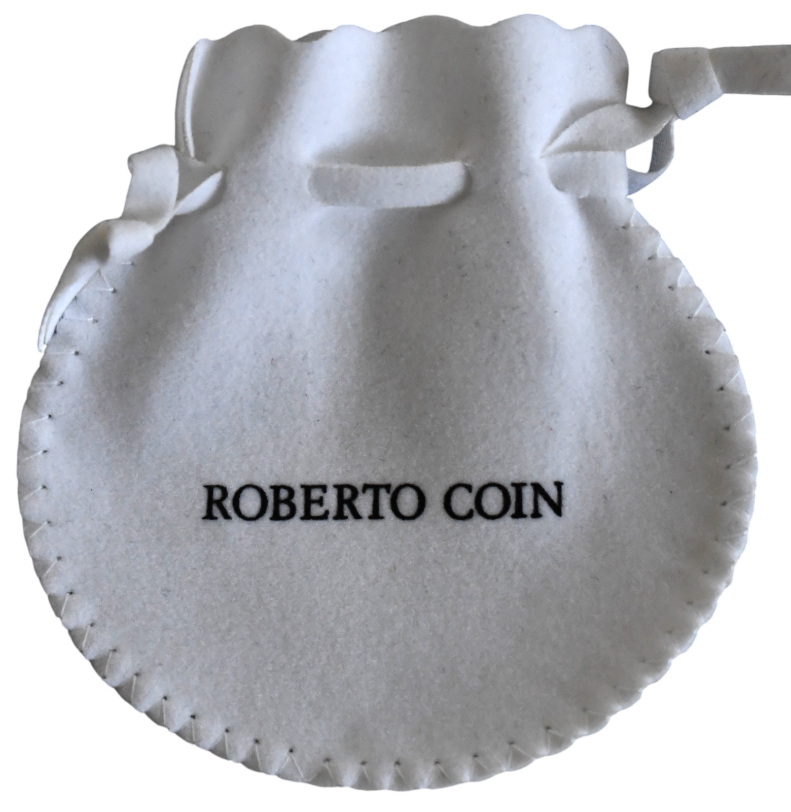 NEW ROBERTO COIN *DIAMANTE* 18K WHITE GOLD & DIAMOND Small Pendant Necklace