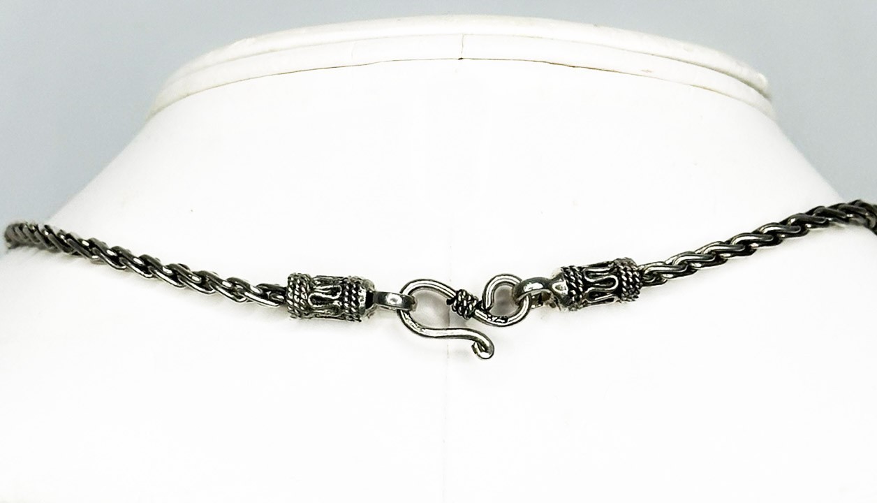 Sterling Silver Rope Chain Necklace 16” | Egypt 925 | S-Hook Clasp | 19g