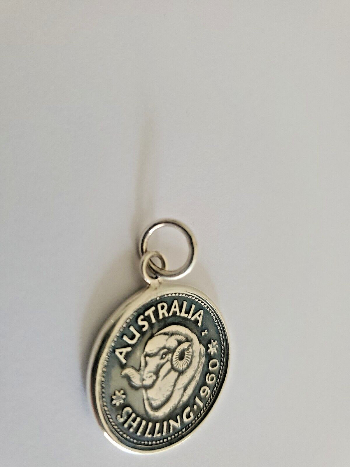 Sterling Silver Australian 1960 Shilling Coin Pendant