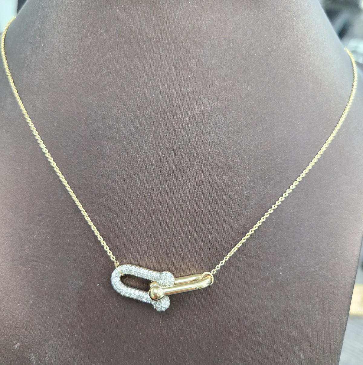 Deal! 0.40CT Natural Diamonds Pendant Necklace 14K Yellow Gold with Chain 17″