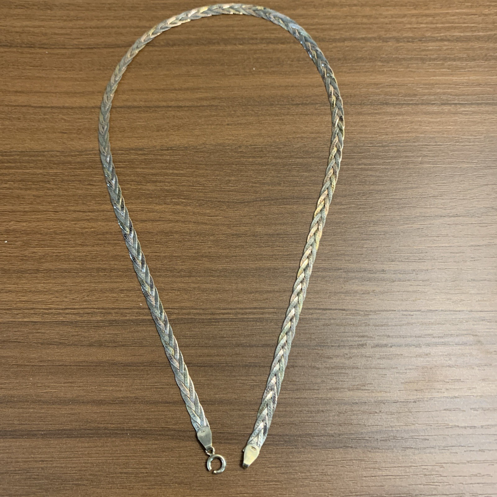 Sterling Silver Necklace 19.5 Inch Marked 925 Italy Vintage READ Description