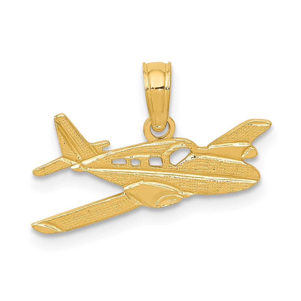 10k Yellow Gold Cessna Plane Pendant 0.69gm L-0.48 Inch, W-0.75 Inch for Mom