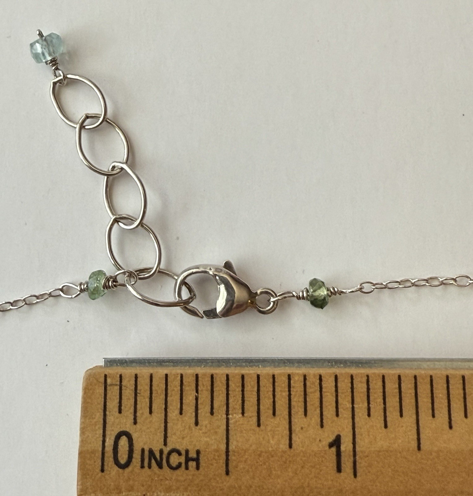 Sterling Silver Beaded Station Necklace