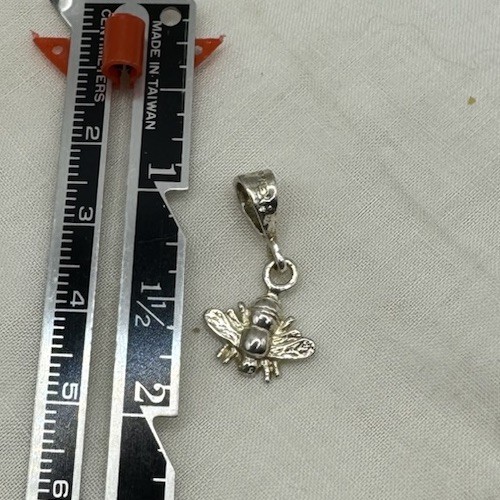 Gorgeous Sterling Silver Small Bumblebee Pendant For Adult & Child Marked