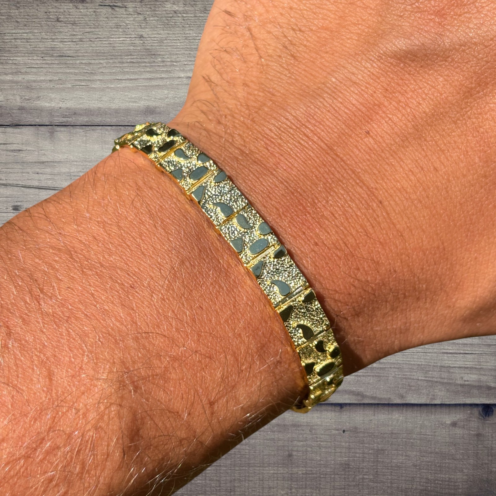 8mm Custom Nugget Bracelet – Real Solid 925 Sterling Silver Or 14k Gold Vermeil