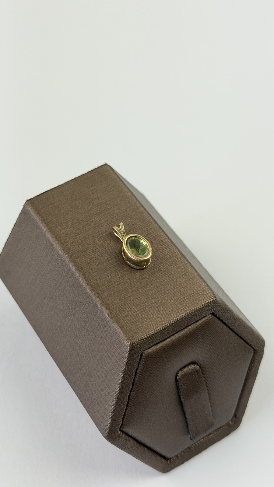 Peridot 9ct Gold Pendant Charm , Vintage And Hallmarked
